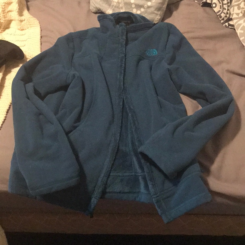 Teal north face jacket